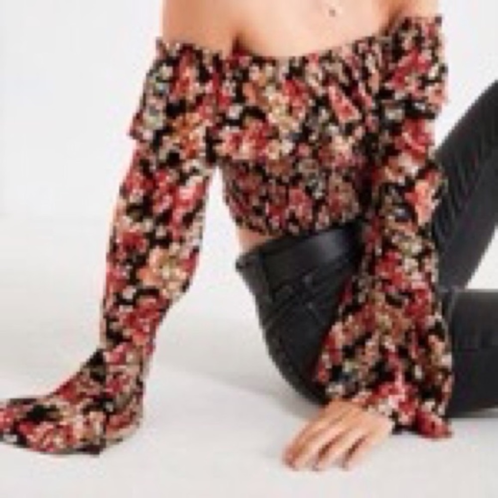 Urban outfitters smocked crop top